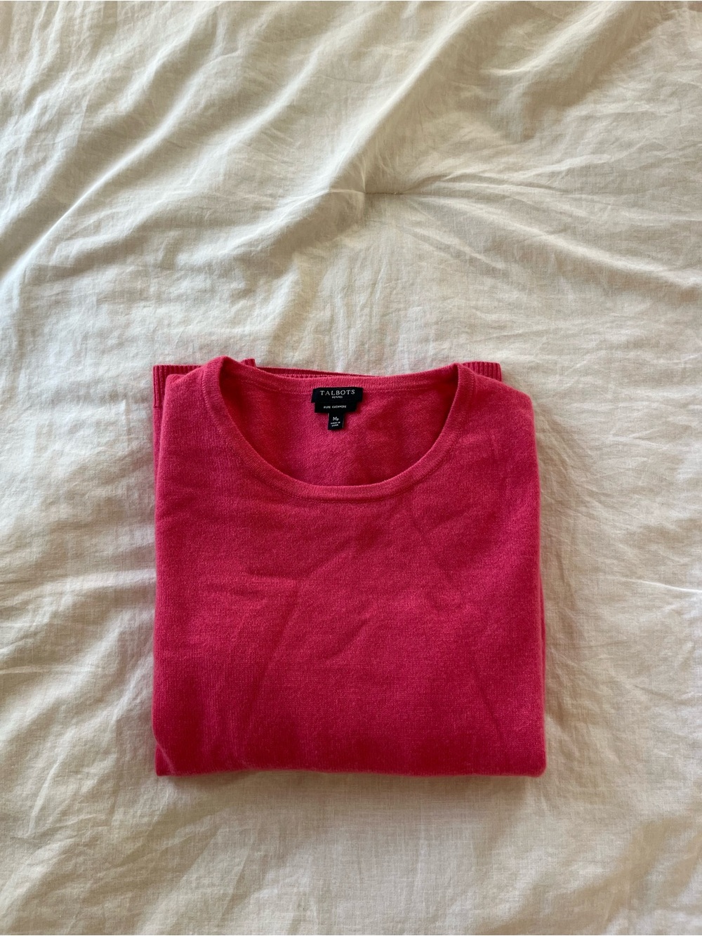 Talbots Women's Hot Pink Crewneck Sweater